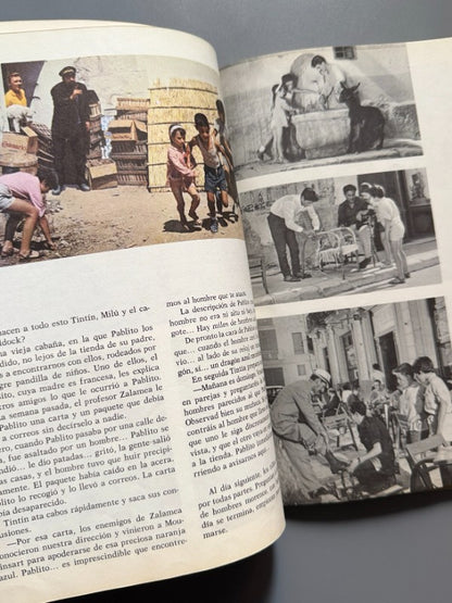 Tintín y las naranjas azules, André Barret (1ª ed.). Tintin Cine - Juventud, 1970