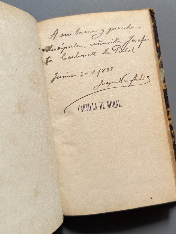 Cartilla de moral para niñas, Joaquin Nin y Tudó (firmado) - La Habana, 1880