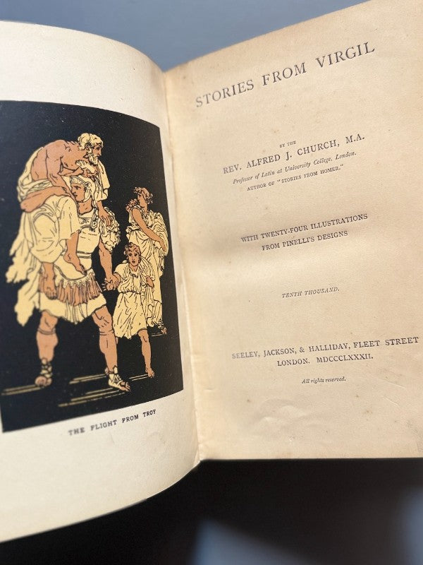 Stories from Virgil, Alfred J. Church (ilustraciones de Pinelli) - Seeley, Jackson & Halliday, 1882