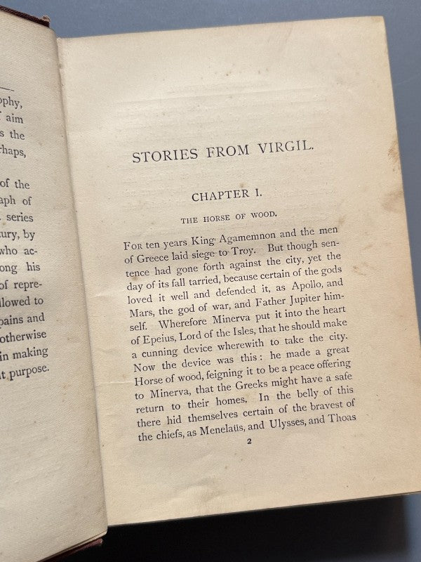 Stories from Virgil, Alfred J. Church (ilustraciones de Pinelli) - Seeley, Jackson & Halliday, 1882