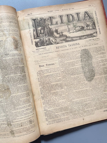 La Lidia. Revista taurina, año IV completo (35 números) - 1885