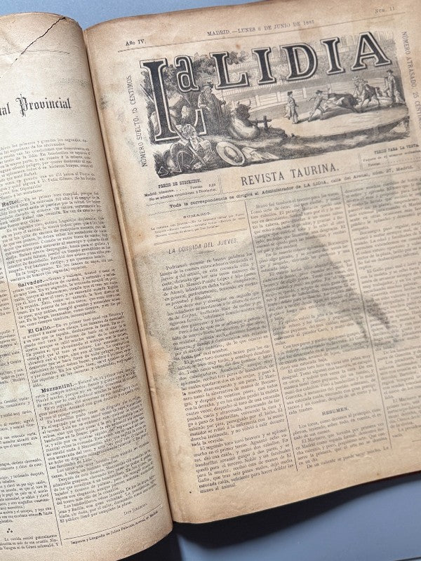 La Lidia. Revista taurina, año IV completo (35 números) - 1885