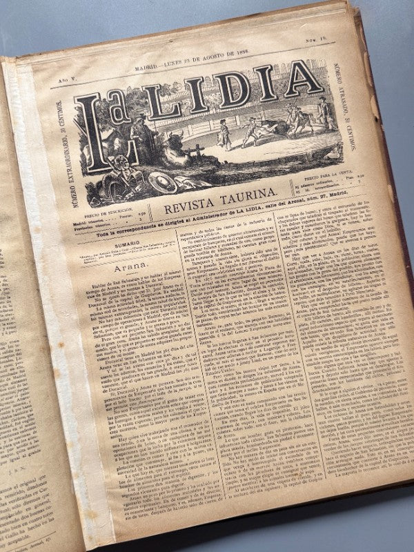 La Lidia. Revista taurina, años V y VI completos (67 números) - 1886-1887