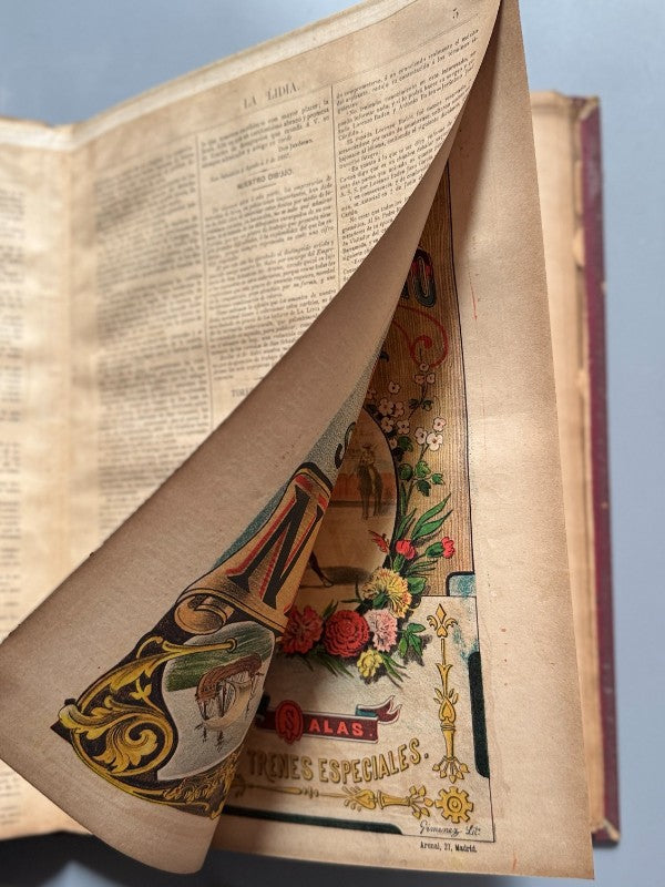 La Lidia. Revista taurina, años V y VI completos (67 números) - 1886-1887