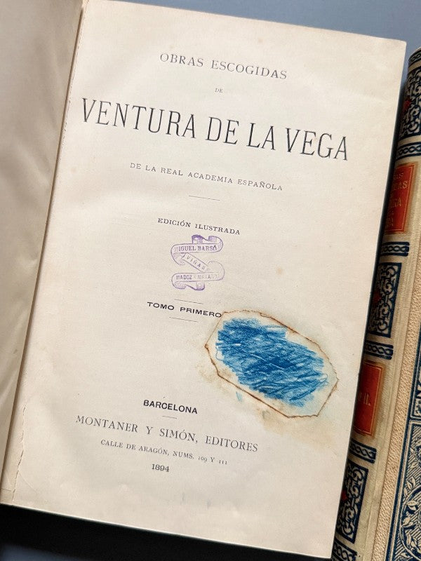 Obras escogidas de Ventura de la Vega - Montaner y Simón, 1894-1895