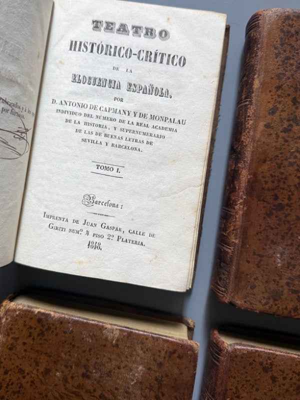 Teatro histórico-crítico de la elocuencia española, Antonio de Capmany y de Montpalau - 1848