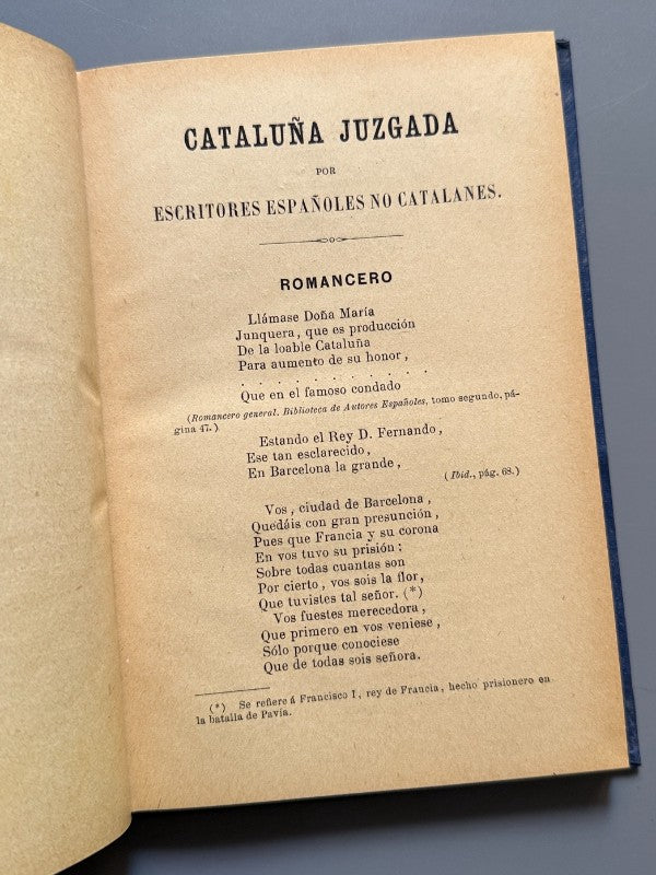 Cataluña juzgada por escritores españoles no catalanes, Julio de Gracia - 1906
