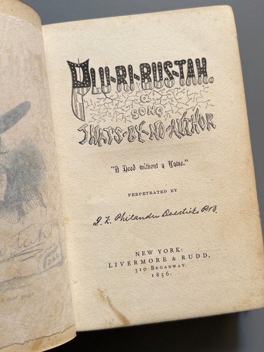 Plu-ri-bus-tah. a song, Philander Doesticks - Livermore & Rudd, 1856