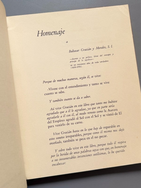 Sonetos irreparables, Angel Martínez Baigorri (firmado) - A. Finisterre Editor, 1964
