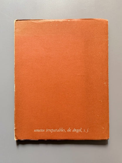 Sonetos irreparables, Angel Martínez Baigorri (firmado) - A. Finisterre Editor, 1964