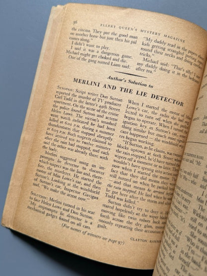 Ellery Queen's Mystery Magazine. Agatha Christie, Jack London - Mercury Publications, 1955