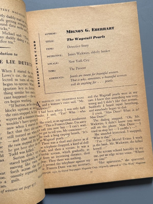 Ellery Queen's Mystery Magazine. Agatha Christie, Jack London - Mercury Publications, 1955