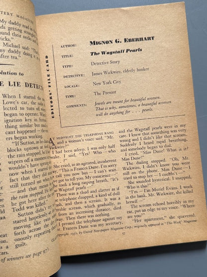 Ellery Queen's Mystery Magazine. Agatha Christie, Jack London - Mercury Publications, 1955