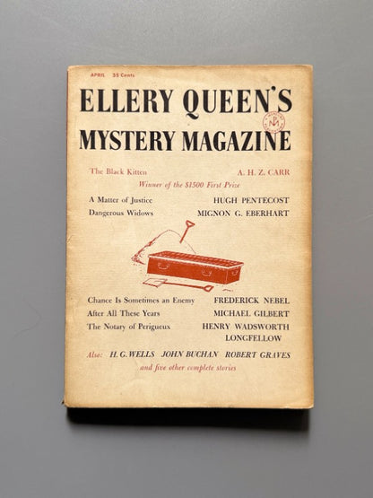 Ellery Queen's Mystery Magazine. H. G. Wells, John Buchan, Robert Graves - abril de 1956