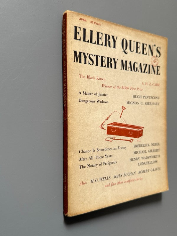 Ellery Queen's Mystery Magazine. H. G. Wells, John Buchan, Robert Graves - abril de 1956