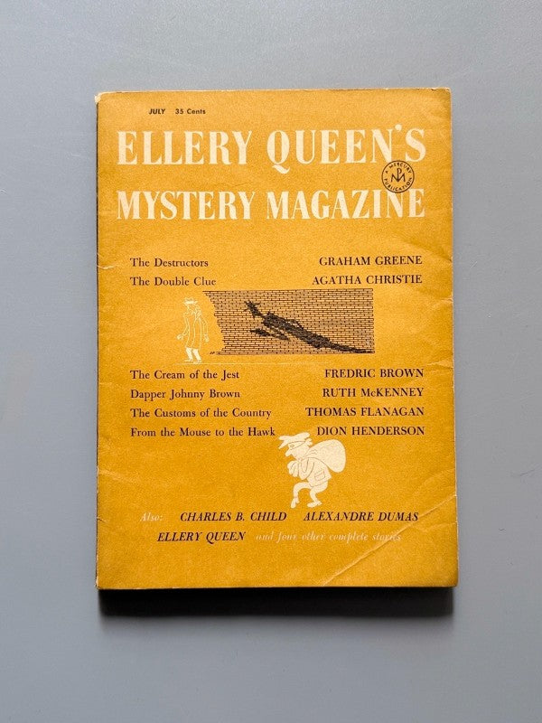Ellery Queen's Mystery Magazine. Agatha Christie, Graham Greene - julio de 1956
