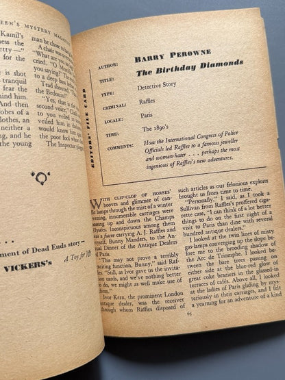 Ellery Queen's Mystery Magazine. Agatha Christie, Graham Greene - julio de 1956