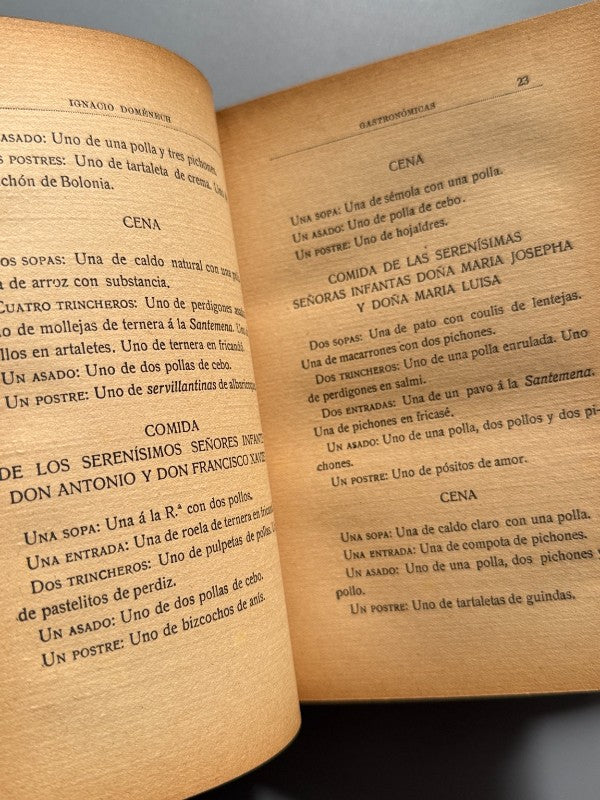 Un festín en la Edad Media, Ignacio Doménech - Imprenta Helénica, 1913