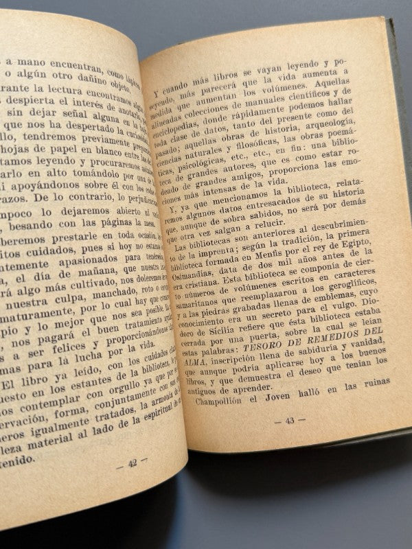 Del amor y cuidado al libro, Carlos Figueras - AGE, 1936