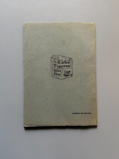 Del amor y cuidado al libro, Carlos Figueras - AGE, 1936