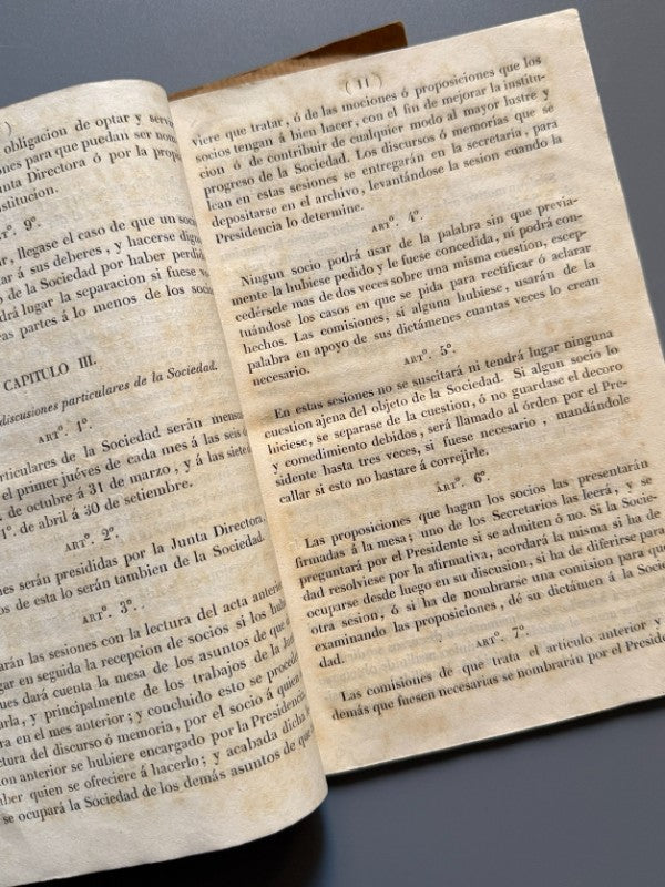 Reglamentos de la Sociedad de Fomento de la Ilustración - Imp. D. Antonio Bergnes, 1837