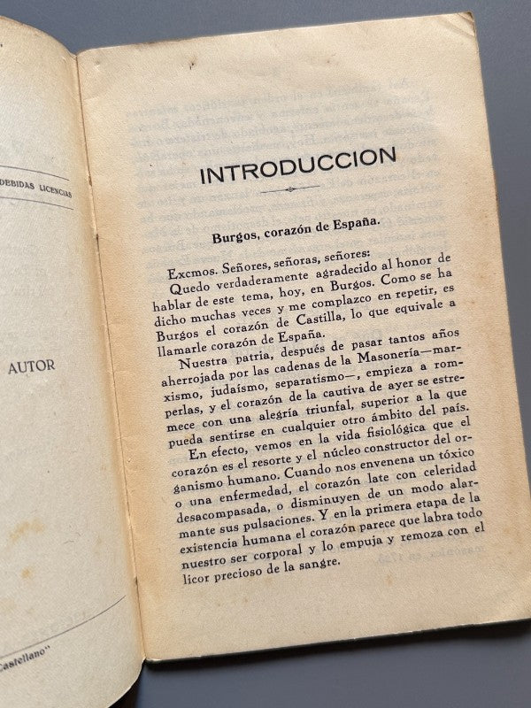 La francmasonería, crimen de lesa patria, J. Tusquets (Guerra Civil) - Ediciones Antisectarias, 1936
