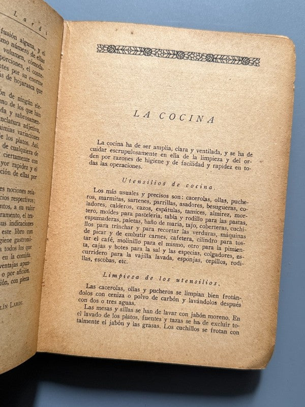 La mejor cocina, Antolín Lardi - Editorial Mundo Latino, 1923