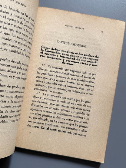 Mónita secreta. Instrucciones reservadas de la Compañía de Jesús - Ediciones Solob