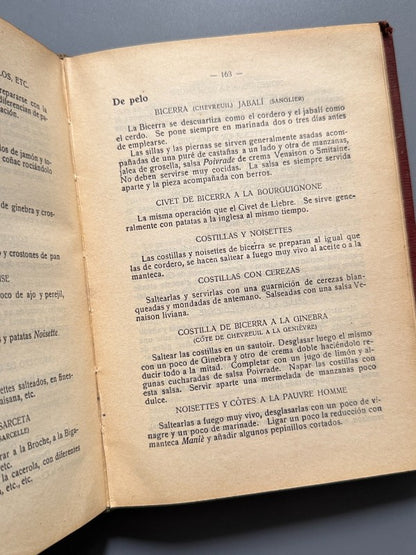 El arte culinario, José Sole - Librería Central, 1935