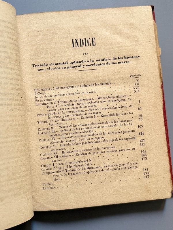 Tratado elemental de los huracanes, José Mª Tuero y Madrid - Imp. viuda de Calero, 1860