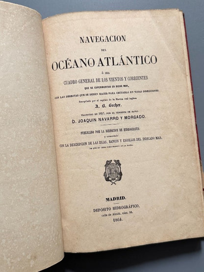 Navegación del océano atlántico, A. B. Becher - Depósito Hidrográfico, 1864