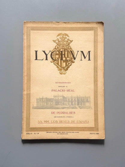 Lyceum. Extraordinario dedicado al Palacio Real. Año IV, nº31 - Mayo de 1924
