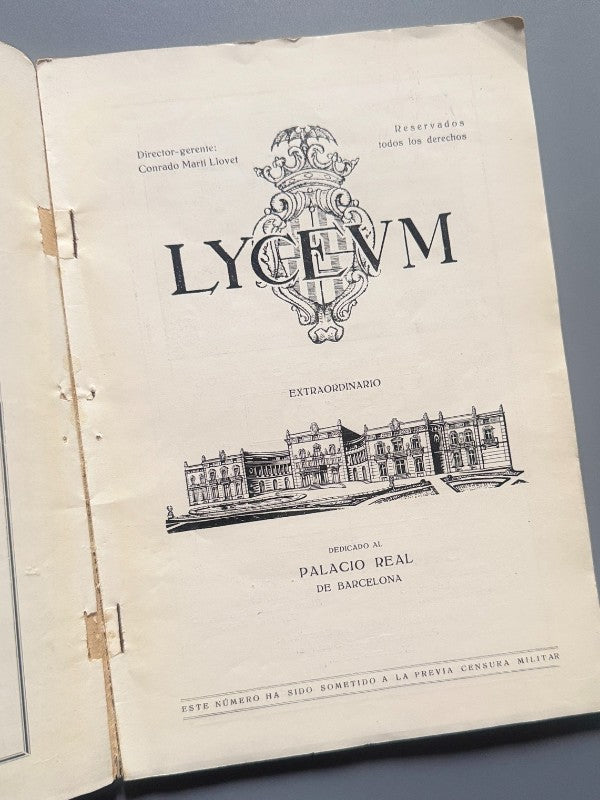 Lyceum. Extraordinario dedicado al Palacio Real. Año IV, nº31 - Mayo de 1924
