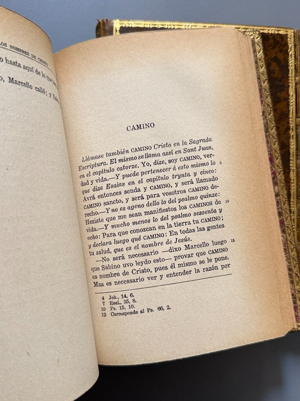 De los nombres de Cristo, Fray Luis de León (encuadernación Brugalla) - Espasa-Calpe S.A.