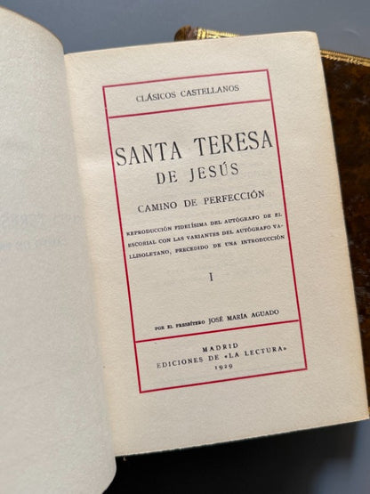 Camino de Perfección, Santa Teresa de Jesús (encuadernación Brugalla) - 1929-1930