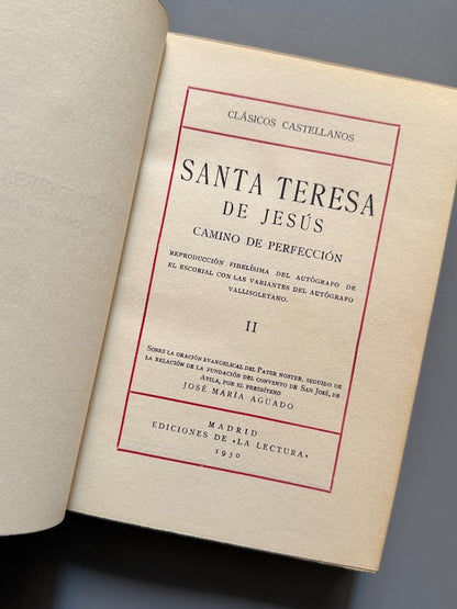 Camino de Perfección, Santa Teresa de Jesús (encuadernación Brugalla) - 1929-1930