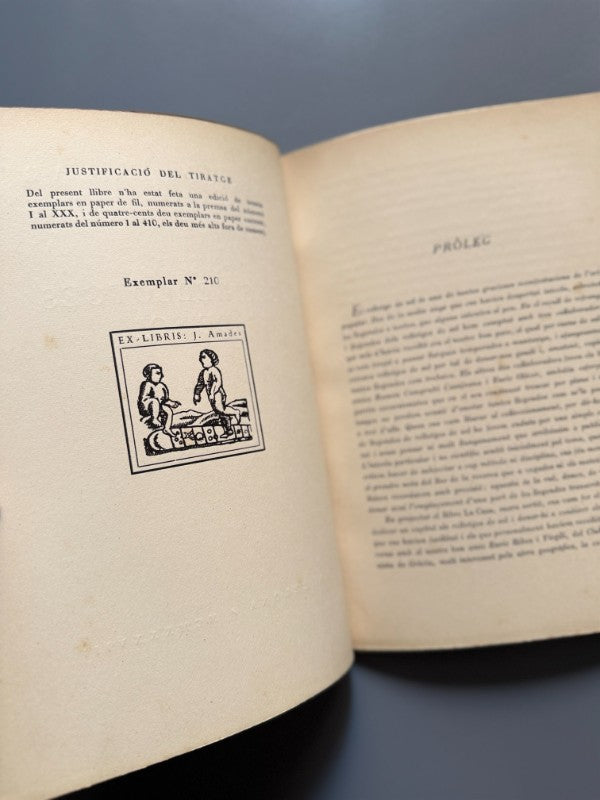 Els rellotges de sol, Joan Amades (encuadernación Brugalla), ej. nº210 - Barcelona, 1938
