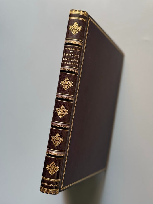 Poblet, tradicions i llegendes, Joan Amades (encuadernación Brugalla) - Ayma editor, 1947