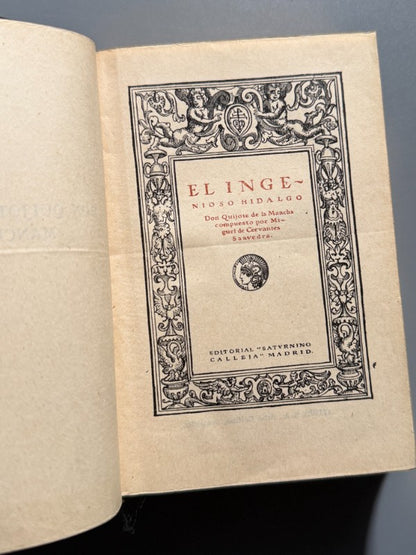 El Ingenioso Hidalgo Don Quijote de la Mancha, Miguel de Cervantes de Saavedra - Saturnino Calleja