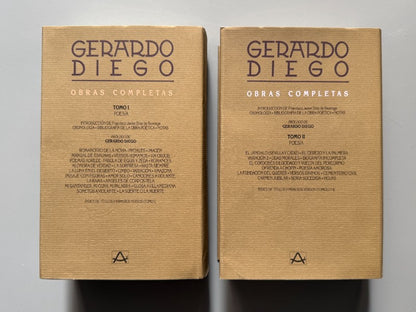 Obras Completas, Gerardo Diego. Poesía - Aguilar, 1989