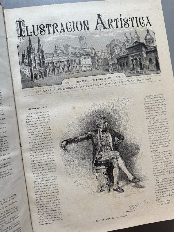 La Ilustración Artística encuadernada, nº1-522 - Montaner y Simón, 1882-1891