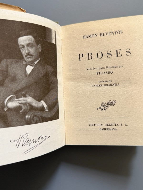 Proses, Ramón Reventós. Ilustraciones de Picasso - Editorial Selecta, 1953