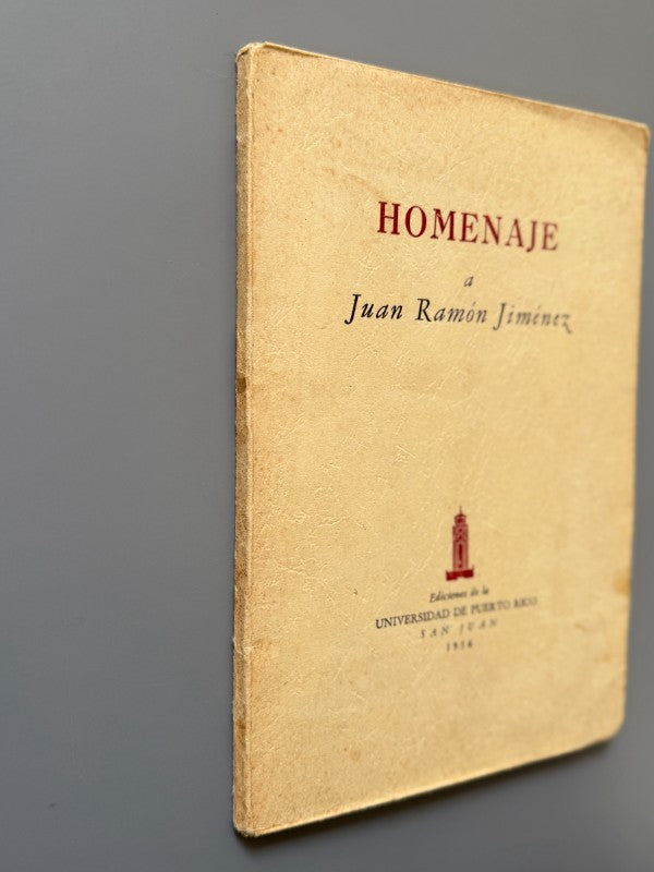 Homenaje a Juan Ramón Jiménez - Ediciones de la Universidad de Puerto Rico, 1956