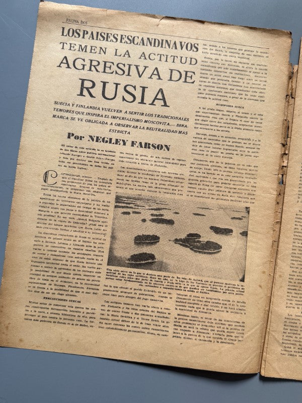 Diario de la Marina. Segunda Guerra Mundial - La Habana, 29 de octubre de 1939