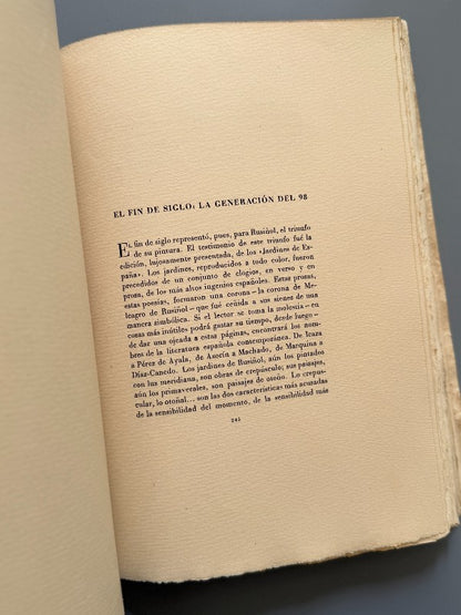 Rusiñol y Su Tiempo, Josep Pla (edición especial, ejemplar nº79) - Editorial Barna, 1943