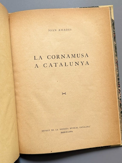 La cornamusa a Catalunya, Joan Amades - Revista Musical Catalana, 1932