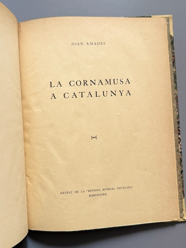 La cornamusa a Catalunya, Joan Amades - Revista Musical Catalana, 1932