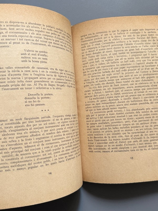 La cornamusa a Catalunya, Joan Amades - Revista Musical Catalana, 1932