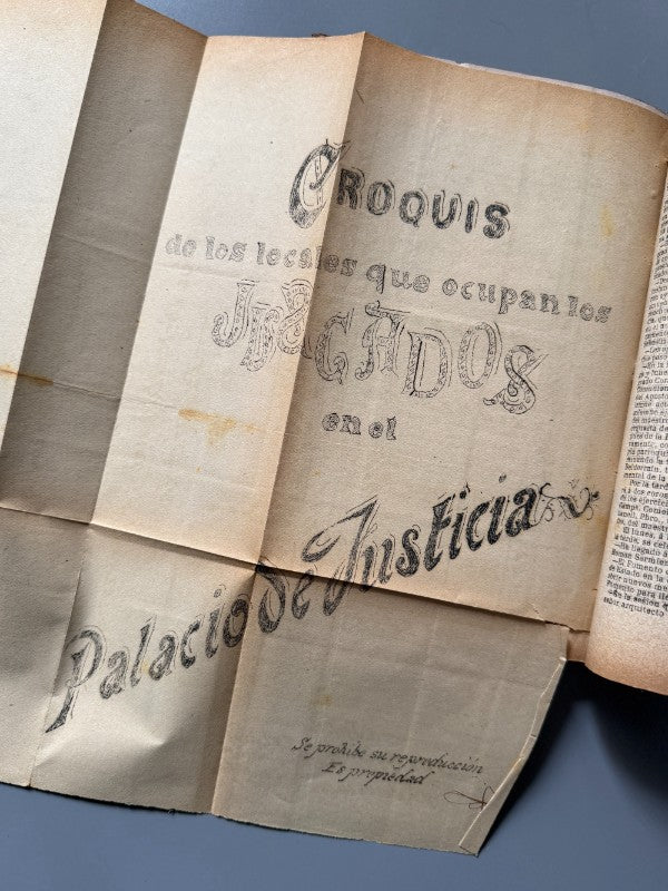 Noticias y material sobre la construcción del Palacio de Justicia de Barcelona - 1881-1900