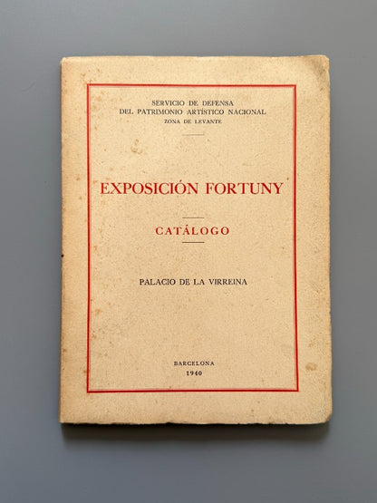 Exposición Fortuny, Servicio de Defensa del Patrimonio Artístico Nacional - 1940